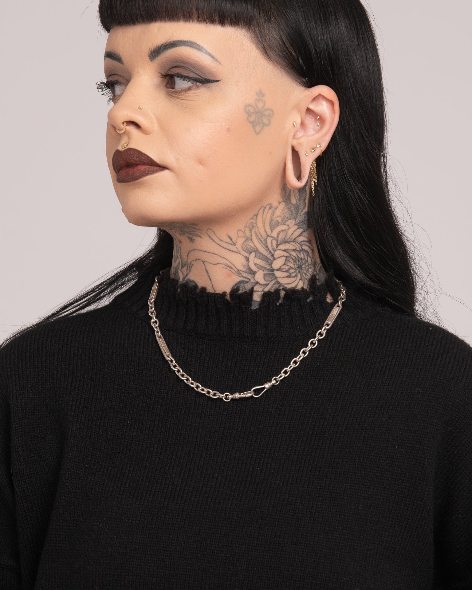 The Fractured Cropped Knit - Black