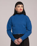 The Fractured Cropped Knit - Blue